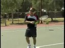 Çapraz-Kortu Tenisi Çekim: Voleybolu Tenis Atış Sallanan Backhand