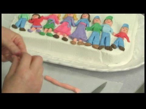 Bir Karakter Pasta Süsleme: Eller Fondan İnsanlar Yapma