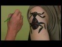 Bir Örümcek Yüz Boyalar İle Boyama: Bir Örümcek Gölgeleme Yüz Boyama Resim 4