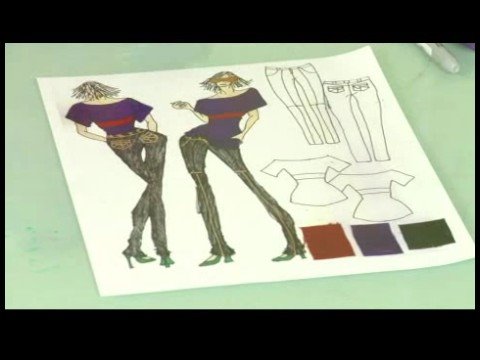 Pantolon & Altları İçin Moda Tasarım : Düz Bacak Pantolon İçin Moda Tasarımı  Resim 1