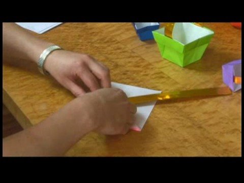 Origami Modelleri : Origami Paskalya Sepeti Kolu Resim 1