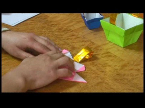 Origami Modelleri : Origami Paskalya Sepeti Köşe Katlanır