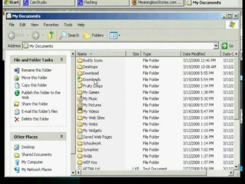 Windows Belgelerim Klasörü Organizasyon Xp : Windows Xp İndirme Klasörü Kullanma  Resim 1