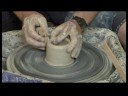 Seramik Çarkında Seramik Kupalar Yapım : Çanak Çömlek Tekerlek Üzerinde Aşağı Atma 