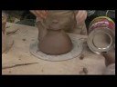 Nasıl Bir Seramik Çay Seti Yapmak İçin : Su Isıtıcısı Tarzı Çanak Çömlek: Düz Alt Eki İçin Demlik Kolu Hazırlanıyor  Resim 3