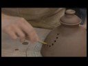 Nasıl Seramik Çay Seti Yapmak: Su Isıtıcısı Tarzı Çömlek: Süzgeç Delik Kesme Resim 3