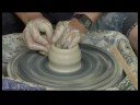 Seramik Çarkında Seramik Kupalar Yapım : Çanak Çömlek Tekerlek Üzerinde Aşağı Atma  Resim 3
