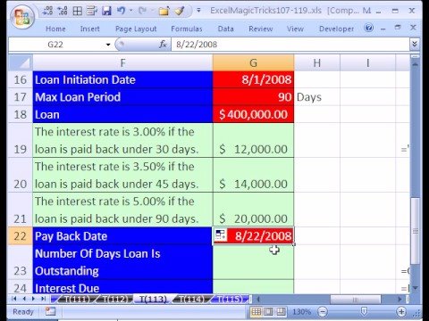 Excel Sihir Numarası #113: İç İçe Geçmiş Eğer Ve Kısa Vadeli Krediler