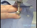 Yamalar İle Giysiler Onarmak İçin İpuçları : Nasıl Gömlek Yaka Üzerinde Bir Düğme Dikmek İçin  Resim 4