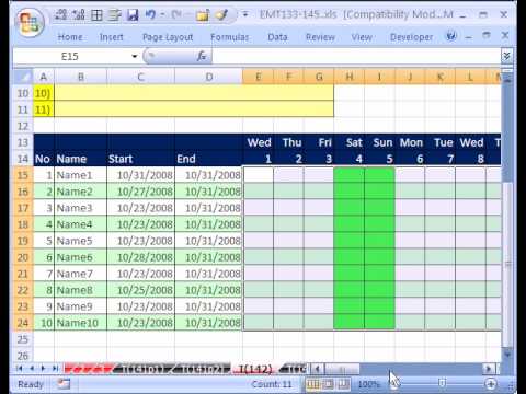 Excel Mt142 P1: Özel Sayı Biçimi Ve Koşullu Biçimlendirme Tarihleri Ve Hafta Sonları İçin