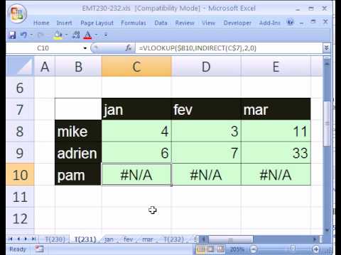 Excel Sihir Numarası #231: Düşeyara W 3 Tablolar Diff Levhalar Üzerinde