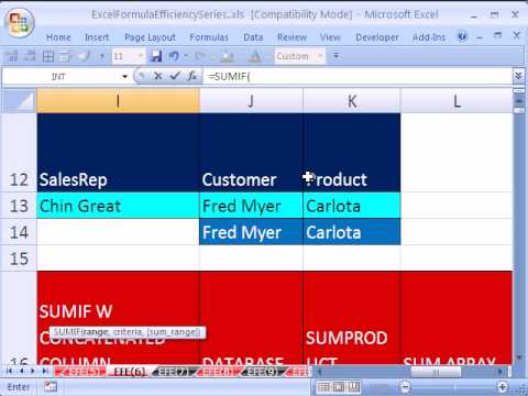 Excel Formül Verimliliği 6: Formül Art Arda Eklenmiş Alan Hızlandırır