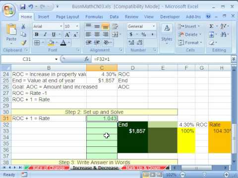 Excel Busn Matematik 31: Artırmak Ve Matematik Problemlerini Azaltmak