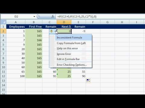 Microsoft Excel Eğitimi - Karmaşık Eğer İşlev Örneği Resim 1