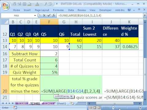 Excel Büyü Hüner 340: Ağırlıklı Yüzde 2 En Küçük (Küçük Ve Büyük İşlevler) Olmadan Resim 1