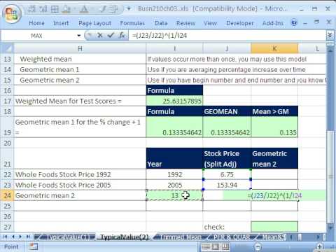 Excel İstatistik 35: Ağırlıklı Ortalama Ve Geometrik Ortalama Resim 1