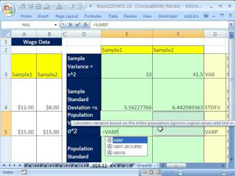 Excel Ve İstatistikleri 41: Örnekleme Standart Sapması (Değişkenlik)