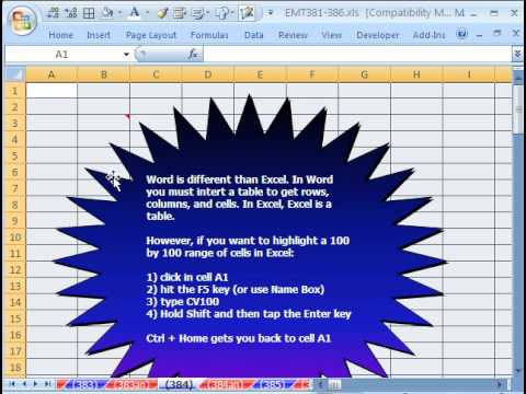 Excel Sihir Numarası 384: 1000 Hücreleri Vurgulamak İçin Kısayol Tuşu
