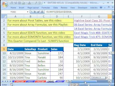 Excel Büyü Hüner 404: Üç Aylık Karşılaştırmalı Rapor Sumıfs İşlevi