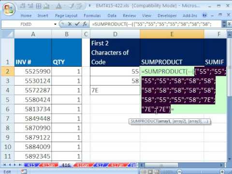 Excel Büyü Hüner 416: Faturalar W Aynı Öneki (Muayene Numarası V Metin Sorun) Ekle