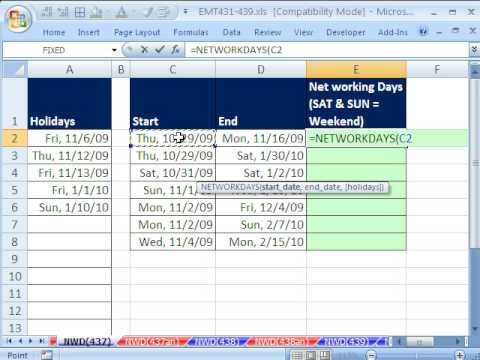Excel Sihir Numarası 437: İş Günlerine Göre Saymak İçin Tamişgünü İşlevi