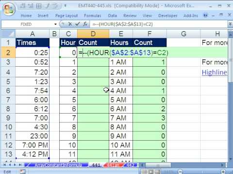 Excel Büyü Hüner 441: Kont Kez Bu Başlangıç İle 7 (7:00, 7:15, Vs.) Resim 1