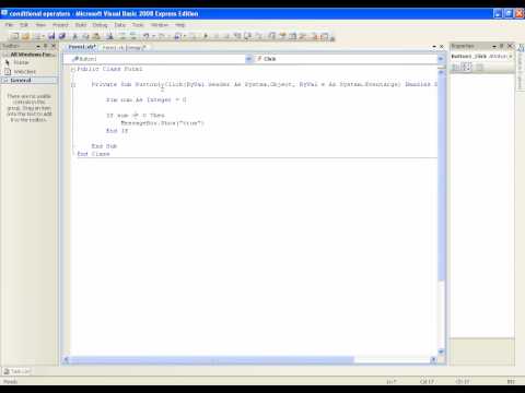 Vb.net Öğretici 21 - Koşullu İşleçler (Visual Basic 2008/2010)