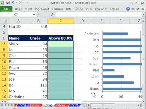 Excel Sihir Numarası 566: Koşullu Biçim A Grafik Öğrenci Notlarının