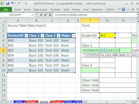 Excel Sihir Numarası 571: Düşeyara Access'ten Form Oluşturmak İçin Veri Alma Bağlı. Resim 1
