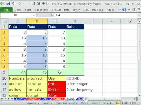 Excel Sihir Numarası 599: Yalnızca Toplam Sütun Toplamı Ve Yuvarlak Dizi Formülü Kullanarak Resim 1