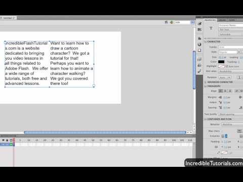 Adobe Flash Cs5 Eğitimi: Yeni Metin Motoru