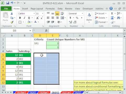 Excel Sihir Numarası 621: Koşullu Bir Ölçüt İle Benzersiz Öğeleri Biçimlendirme