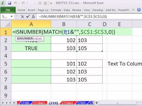 Excel Sihir Numarası 719: Karşılaştırma İki Liste 2 Örnek Sorun (Numaraları Aynı Değil Sayıları Metin Olarak)