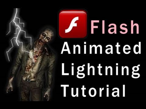 Flash Eğitim Elektrik Fırtına Yıldırım Etkisi Cs5 Cs4 Cs3 İçin Animasyonlu.