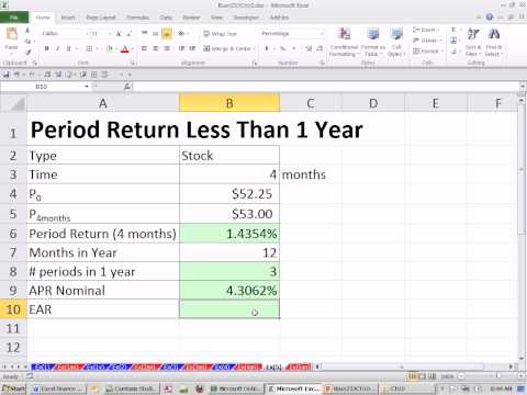Excel Finans Sınıfını 94: Az 1 Yıl İçin Nisan Dönemi (Holding) Verir Ve Kulak Resim 1