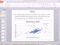 Excel Finans Sınıfını 107: Beta Hesaplama (2 Yöntem) Ve Grafik Beta, Yamaç Correl Ve Stdsapma İşlevleri