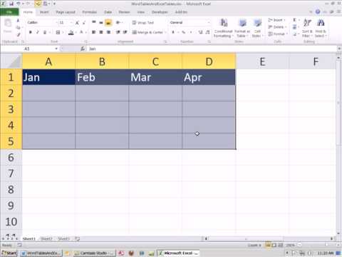 Office 2010 Sınıf #10: Word Tabloları Ve Word Belgesine Özel Bir Bağlantı Excel Tablosu Yapıştır Resim 1