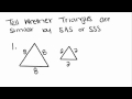 Benzer Üçgenler Sas, Sss Tanımlayan Geometri - 22 - Giriş