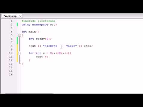 Buckys C++ Programlama Rehberler - 33 - Döngüler Kullanarak Bir Dizi Oluşturur Resim 1