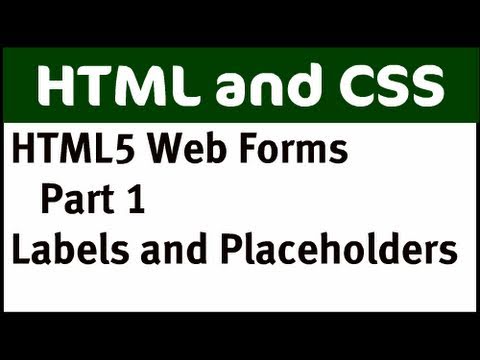 Html Web Part 1 Formlar: Etiketler Ve Yer Tutucuları
