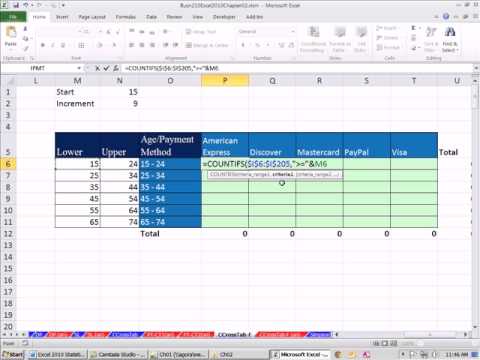 Excel 2010 İstatistik #22: Çapraz Çizelgeleme Formülleri İle