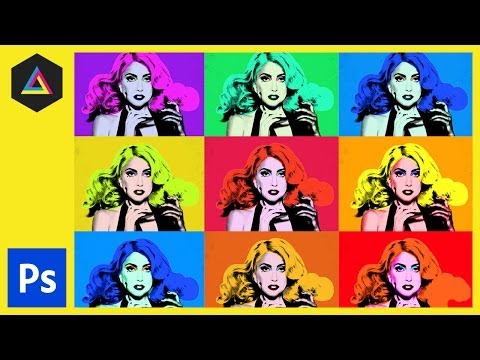 Pop Sanat Poster - Andy Warhol Tarzı Pop Art - Lady Ga Ga [Photoshop Cs5] Oluşturmak