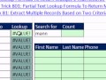 Excel Sihir Numarası 802: Birden Çok Kayıt Döndürmek İçin Kısmi Metin Arama Formülü Yapmak Yardımcı Sütun Resim 3