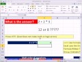 Excel 2010 İş Matematik 06: Matematik Sırasını İşlemleri Ve Formülleri Excel