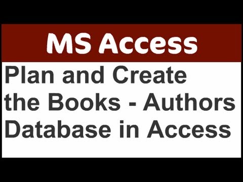 Planlamak Ve Access'te Kitap Yayıncıları Veritabanı Oluşturmak