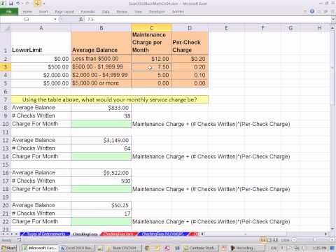 Excel 2010 İş Matematik 38: Ücretleri Kontrol Hesaplama Resim 1