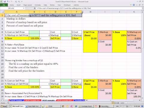 Excel 2010 İş Matematik 69: Satış Fiyatı Biçimlendirme