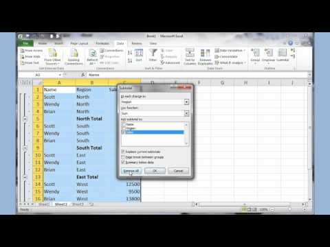 Microsoft Excel 2007 2010 Pt 5 (Sıralama/filtre, Alt Toplamlar, Özet Tablo) Resim 1
