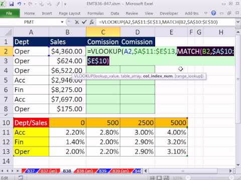 Excel Sihir Numarası 838: Çarp Kazanılan Komisyon Almak İçin İki Yol Arama, Sonra