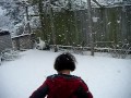Seattle Kar 15 Ocak 2012: Çocuk Parça Kar Ve Atar Kar Topu Kamera Yapar